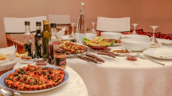 Moroccan dishes prepared with local products at Golden Dune